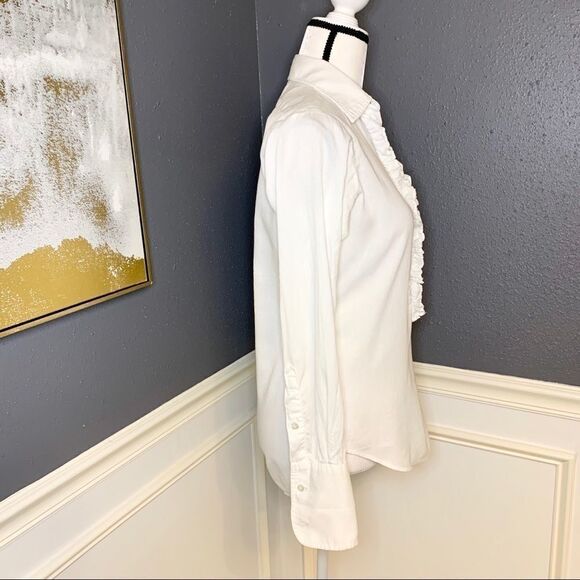 Nili Lotan collared ruffled button down tunic - Picture 3 of 7